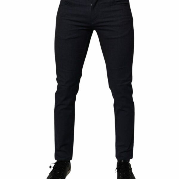 Dolce & Gabbana Dark Blue Cotton Stretch Skinny Denim Jeans