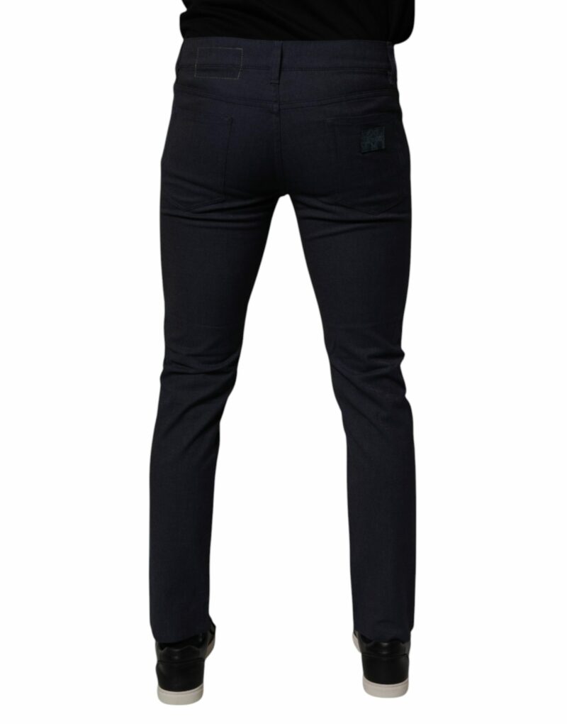 Dolce & Gabbana Dark Blue Cotton Stretch Skinny Denim Jeans - Image 4