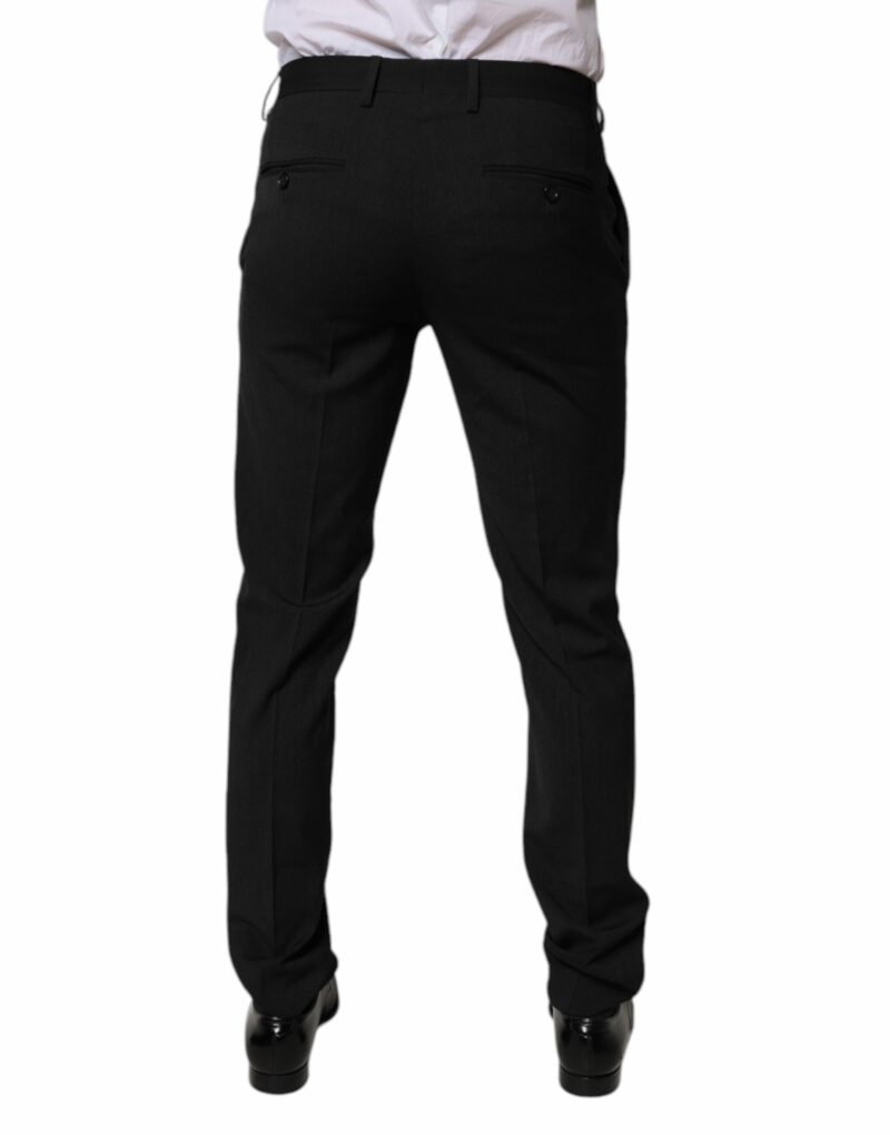 Dolce & Gabbana Black Polyester Tapered Formal Men Dress Pants - Image 4