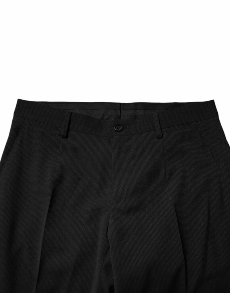 Dolce & Gabbana Black Polyester Tapered Formal Men Dress Pants - Image 5