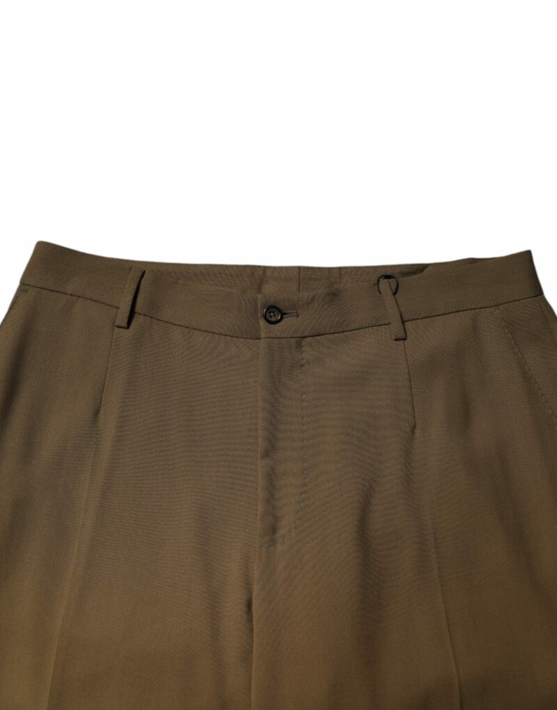 Dolce & Gabbana Brown Wool Straight Formal Dress Pants - Image 5