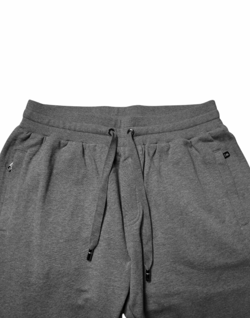 Dolce & Gabbana Gray Logo Cotton Jogger Men Sweatpants Pants - Image 5