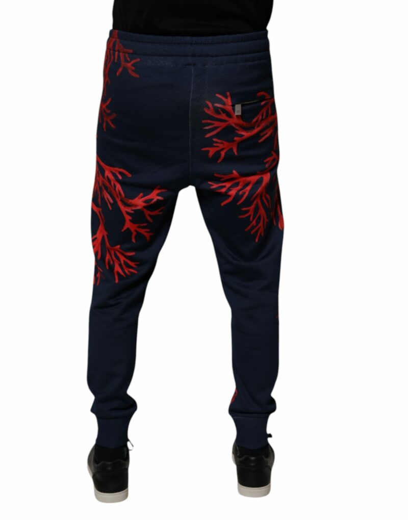Dolce & Gabbana Dark Blue Corals Jogger Men Sweatpants Pants - Image 4