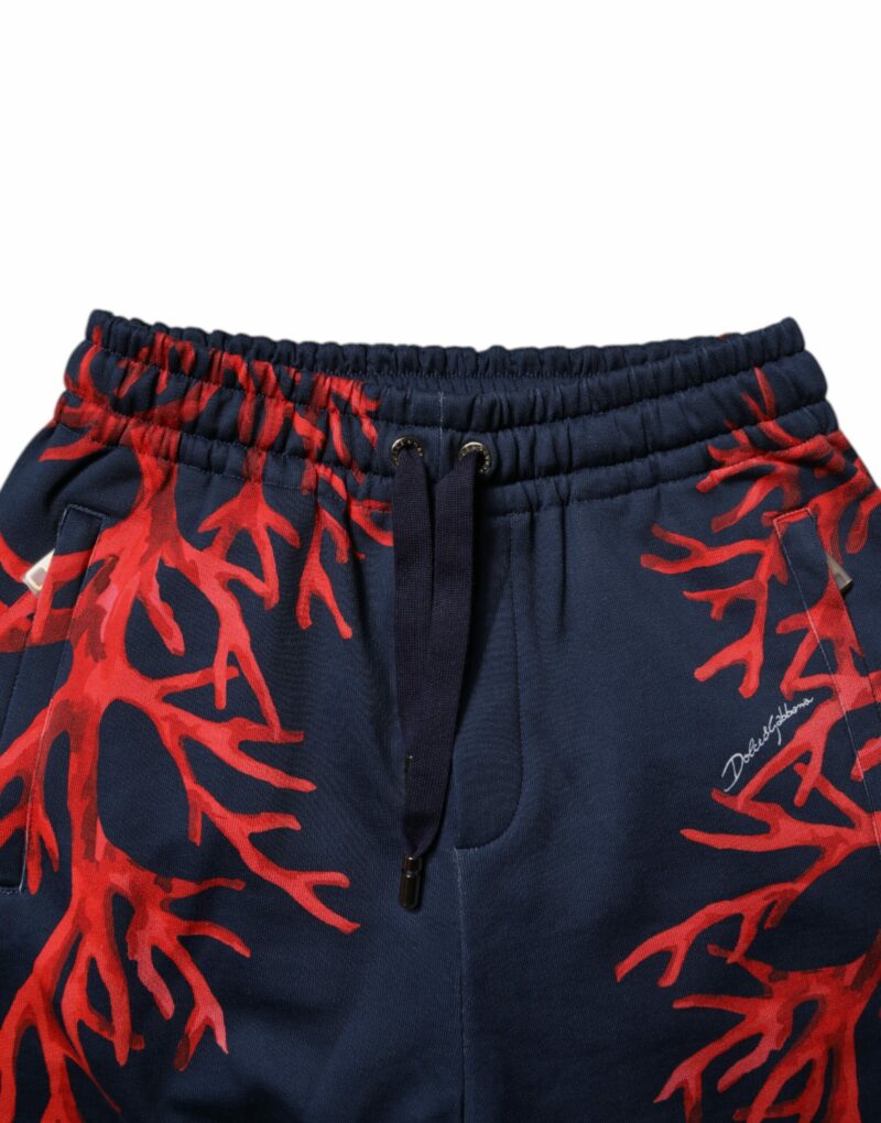 Dolce & Gabbana Dark Blue Corals Jogger Men Sweatpants Pants - Image 5