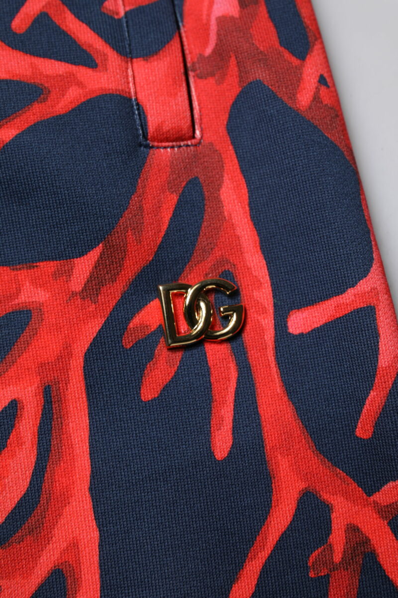 Dolce & Gabbana Dark Blue Corals Jogger Men Sweatpants Pants - Image 6