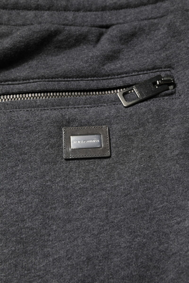 Dolce & Gabbana Dark Gray Cotton Men Jogger Sweatpants Pants - Image 6