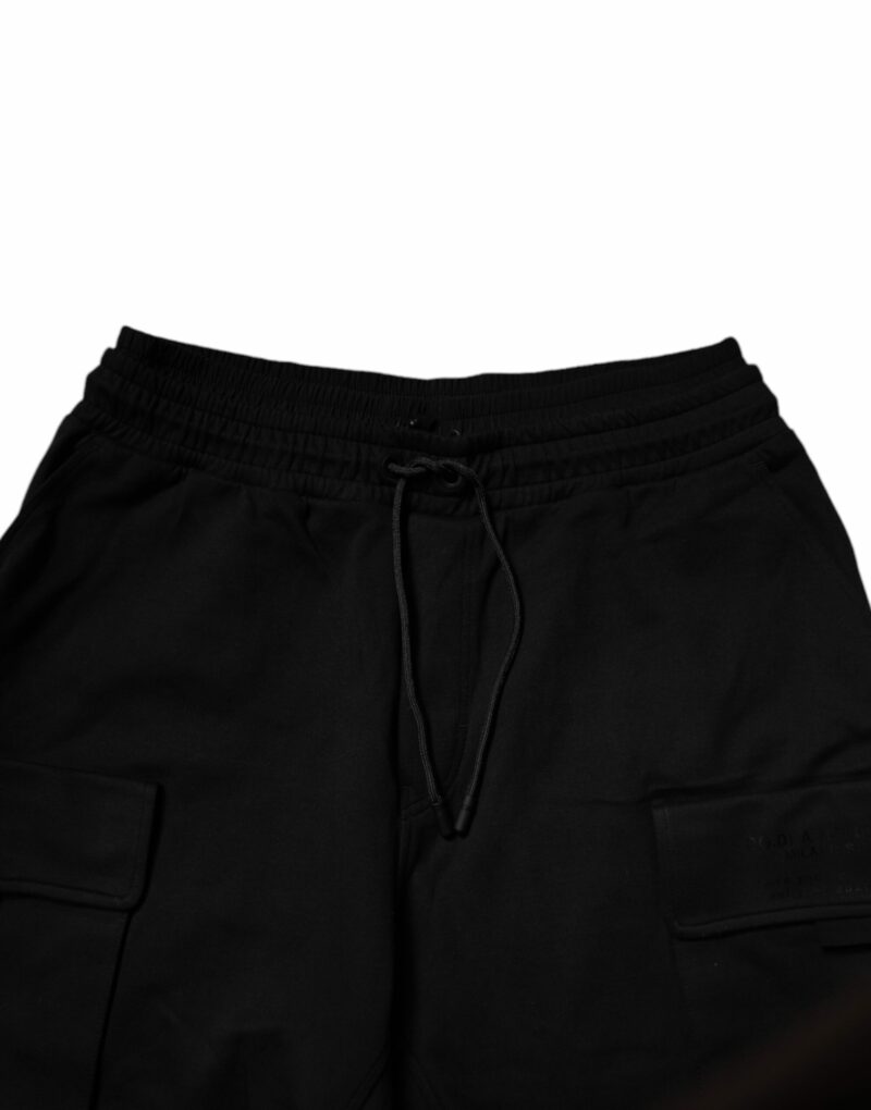 Dolce & Gabbana Black Cotton Men Cargo Jogger Sweatpants Pants - Image 5