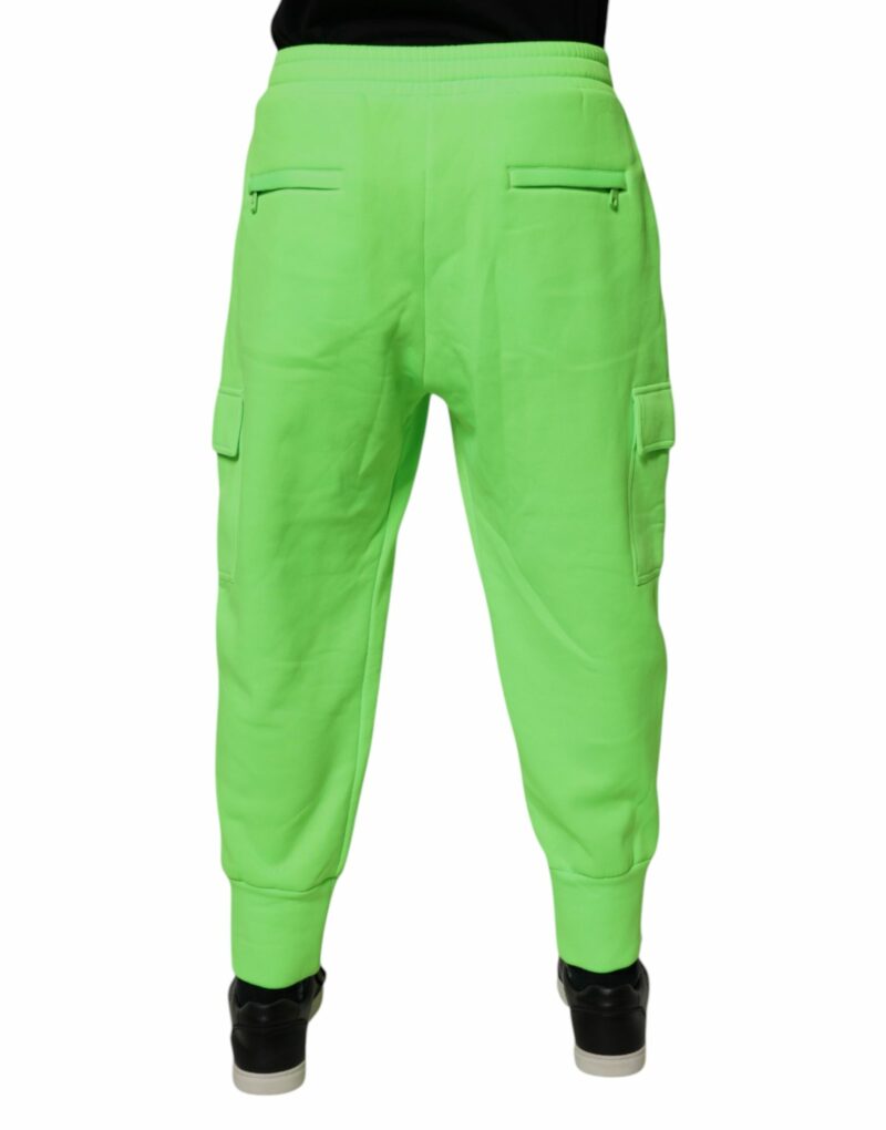 Dolce & Gabbana Neon Green Cargo Jogger Men Sweatpants Pants - Image 4