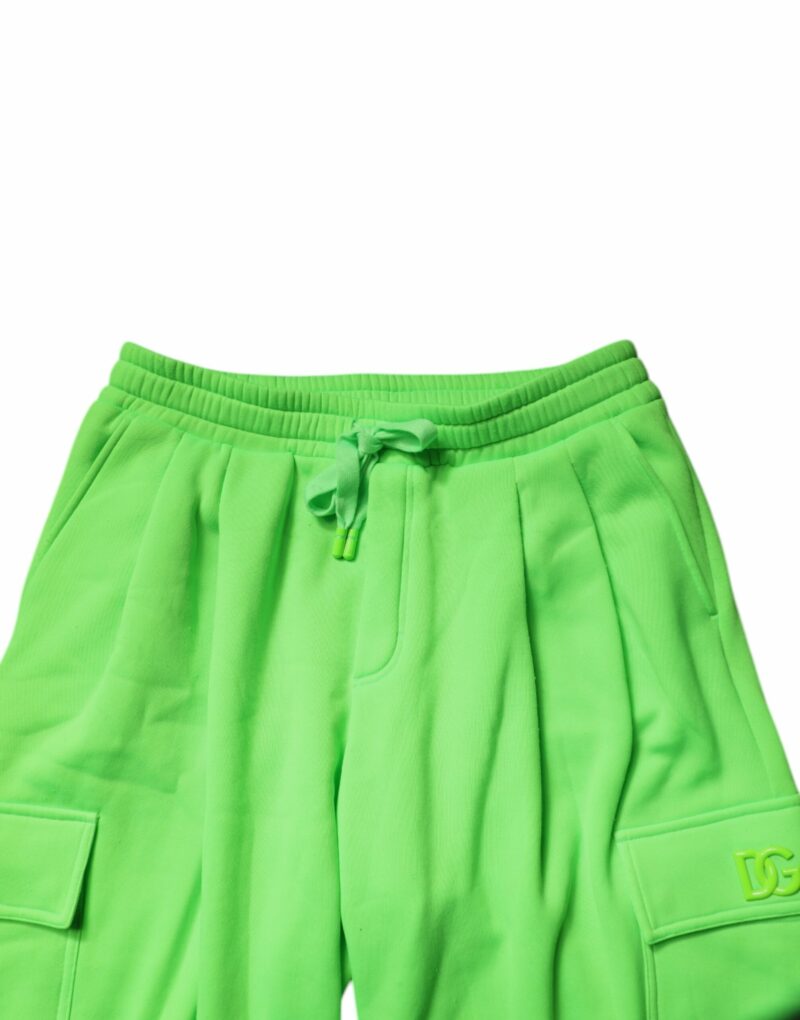 Dolce & Gabbana Neon Green Cargo Jogger Men Sweatpants Pants - Image 5