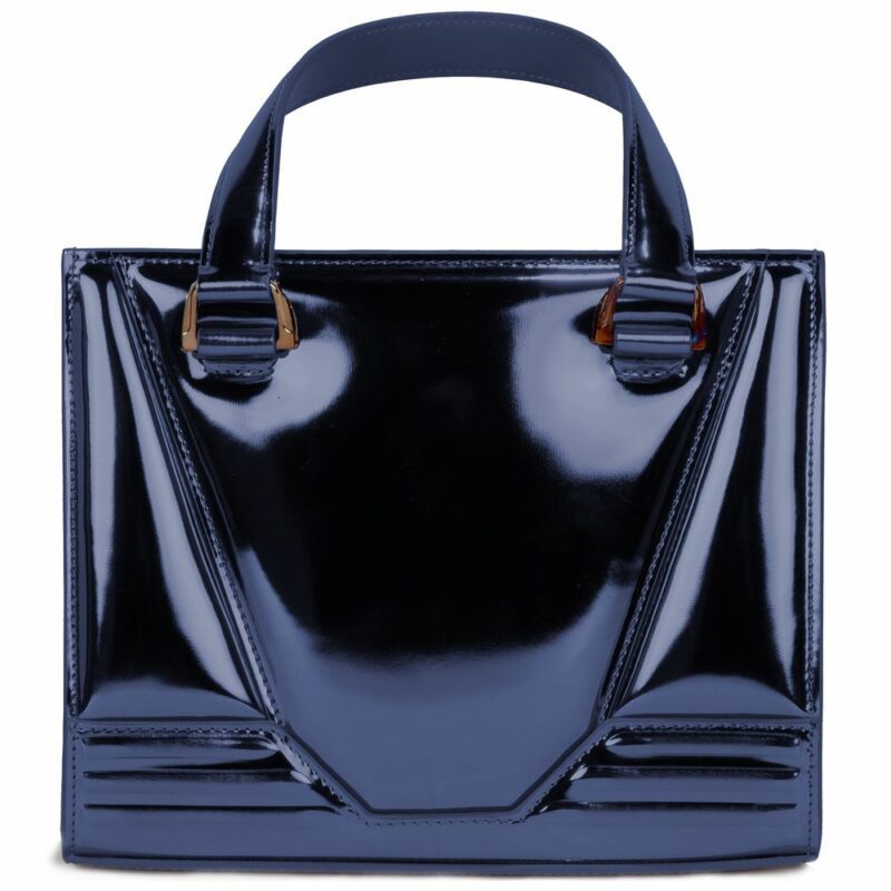 Ferrari Blue Leather Handbag - Image 3