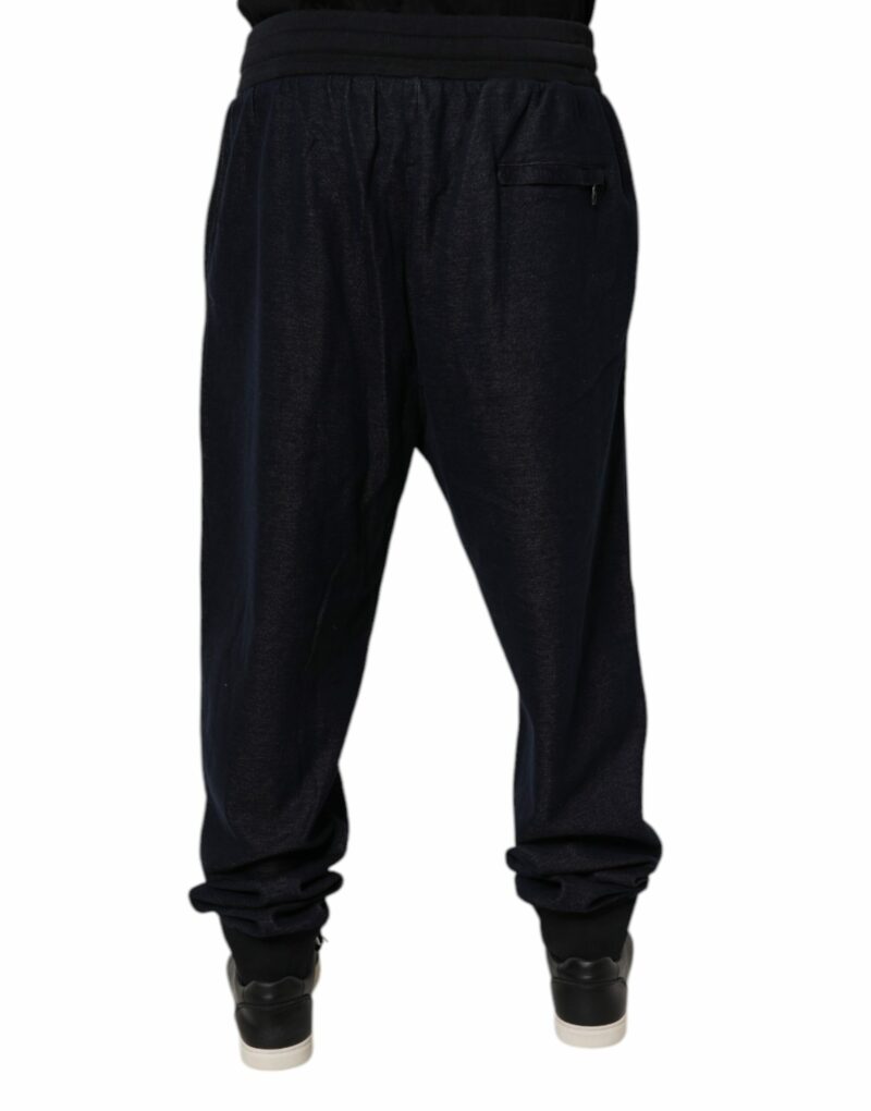 Dolce & Gabbana Black Jacquard Cotton Jogger Sweatpants Pants - Image 4
