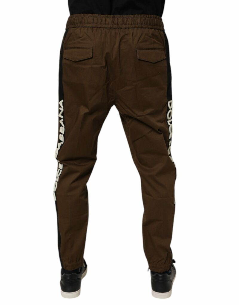 Dolce & Gabbana Brown Cotton Stretch Jogger Sweatpants Pants - Image 4