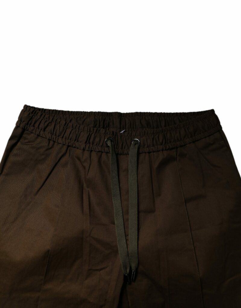 Dolce & Gabbana Brown Cotton Stretch Jogger Sweatpants Pants - Image 5