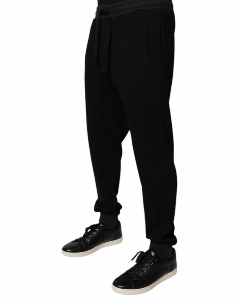 Dolce & Gabbana Black Logo Men Jogger Cotton Sweatpants Pants - Image 3