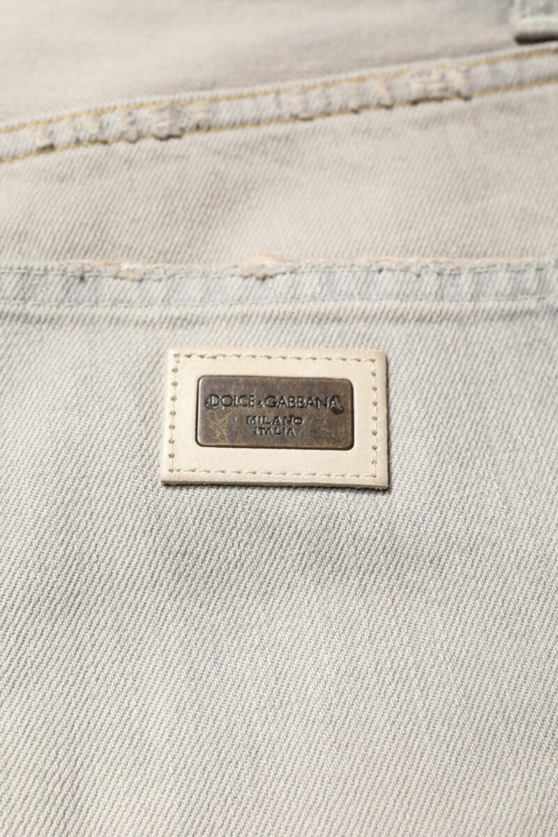 Dolce & Gabbana Light Gray Cotton Skinny Denim Jeans - Image 6