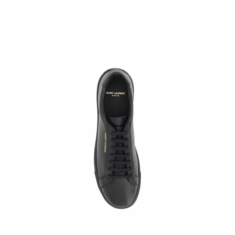 Saint Laurent Leather Sneakers - Image 4
