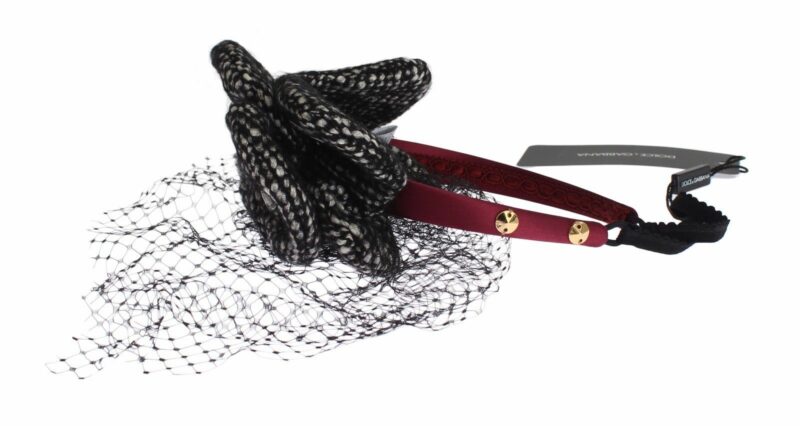 Dolce & Gabbana Pink Silk Crystal-Studded Headband - Image 6