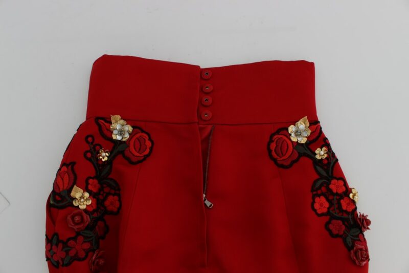 Dolce & Gabbana Enchanted Sicily Embroidered Silk Shorts - Image 5