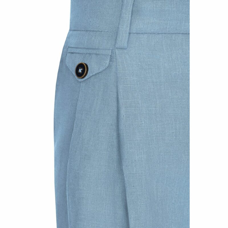 Dolce & Gabbana Light Blue Linen Short - Image 4