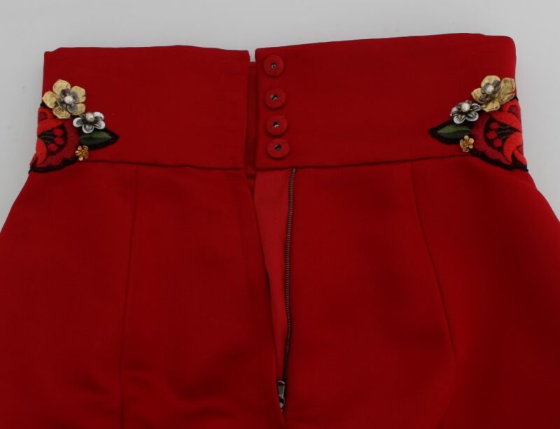 Dolce & Gabbana Enchanted Sicily Crystal-Embellished Silk Shorts - Image 5