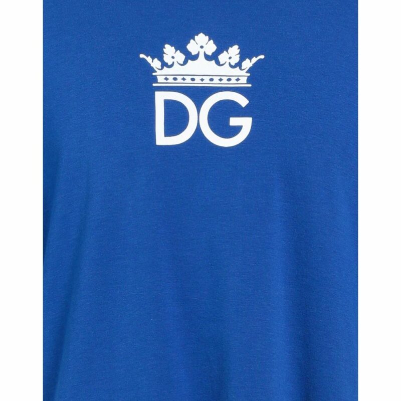 Dolce & Gabbana Blue Cotton T-Shirt - Image 3