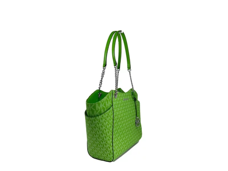 Michael Kors Jet Set Large Chain Shoulder Tote Bag Jungle Green - Image 2