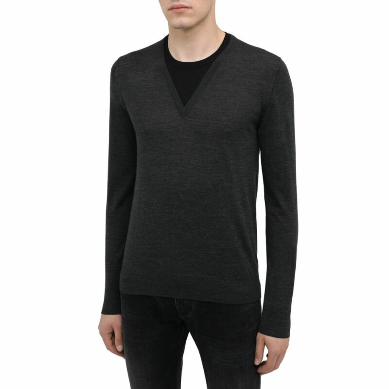 Dolce & Gabbana Gray Wool Sweater - Image 2