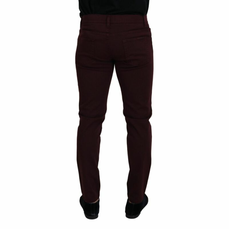 Dolce & Gabbana Bordeaux Cotton Jeans & Pant - Image 2