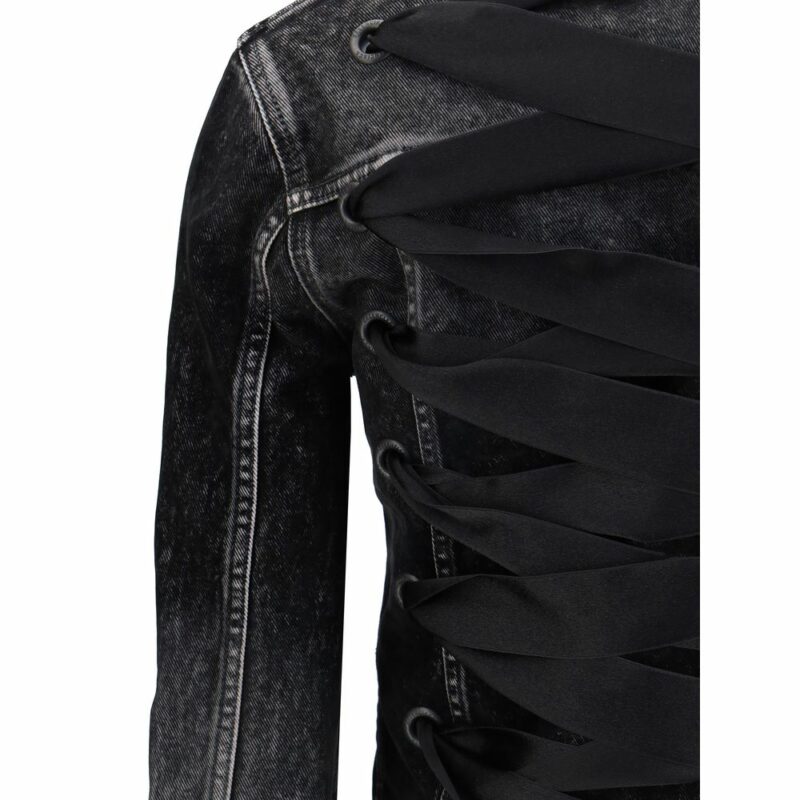 Balenciaga Denim Jacket with ribbon - Image 3