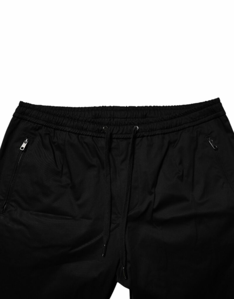 Dolce & Gabbana Black Cotton Stretch Jogger Sweatpants Pants - Image 5