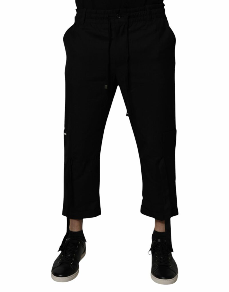 Dolce & Gabbana Black Polyester Men Cropped Pants - Image 2