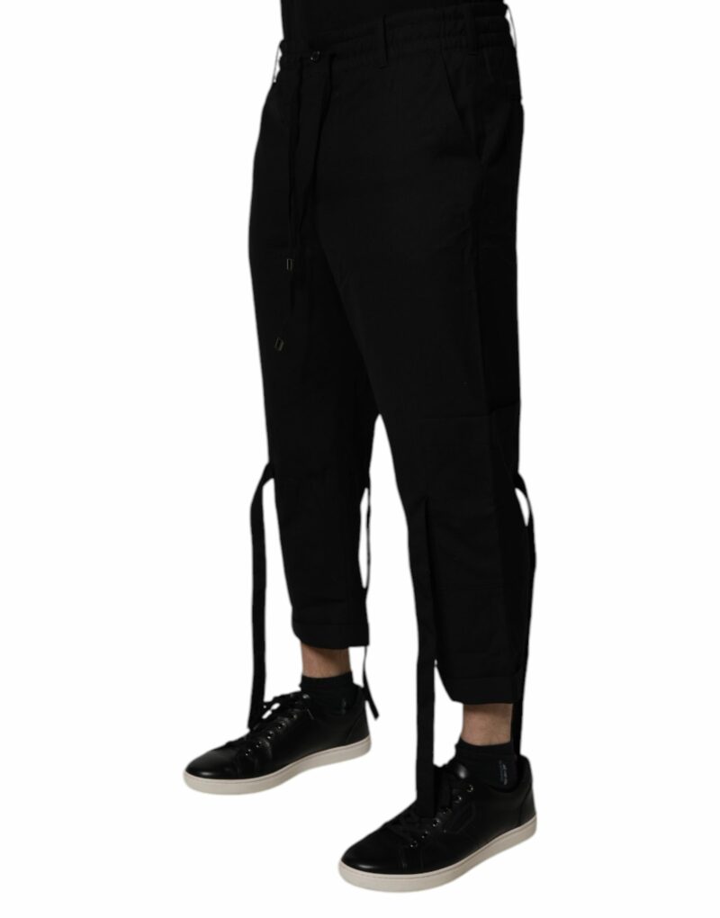 Dolce & Gabbana Black Polyester Men Cropped Pants - Image 3