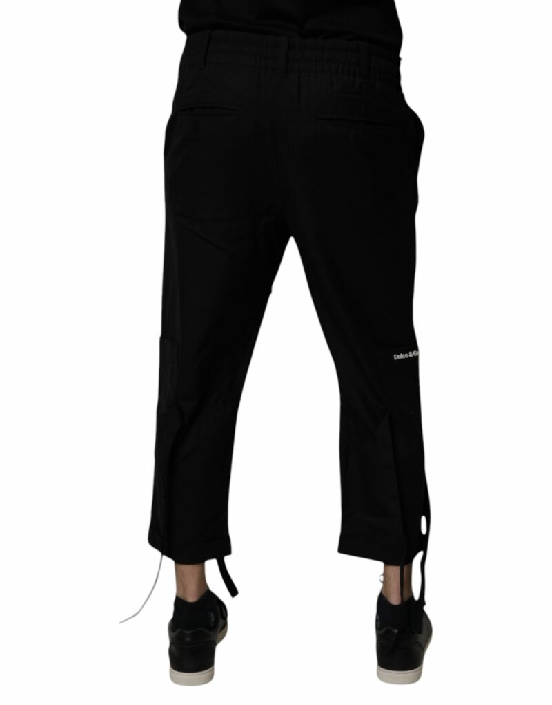 Dolce & Gabbana Black Polyester Men Cropped Pants - Image 4