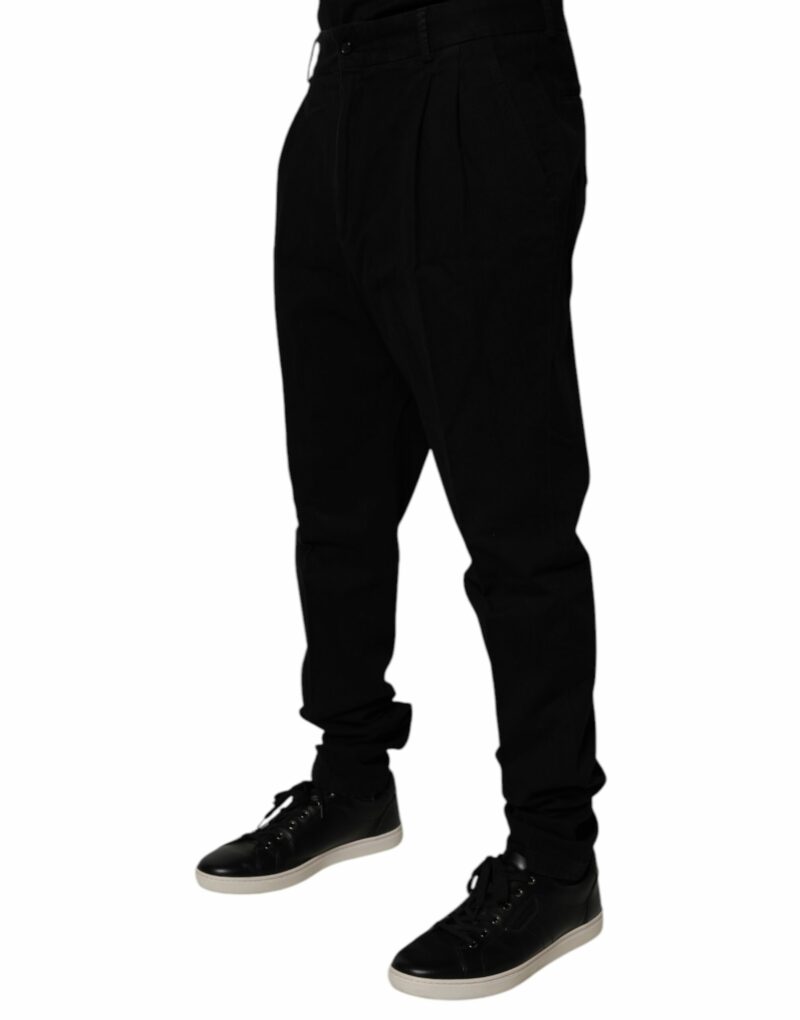 Dolce & Gabbana Black Cotton Stretch Skinny Pants - Image 3
