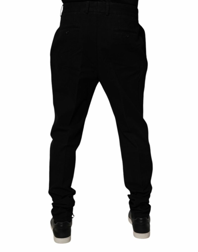 Dolce & Gabbana Black Cotton Stretch Skinny Pants - Image 4
