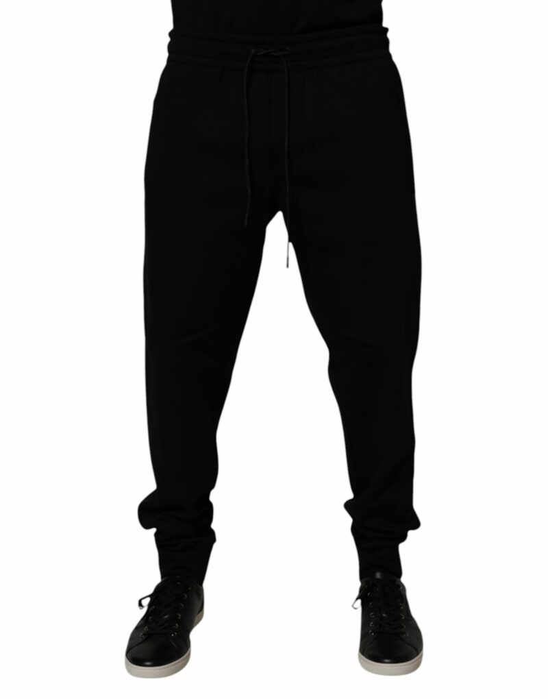 Dolce & Gabbana Black Cotton Blend Jogger Sweatpants Pants - Image 2