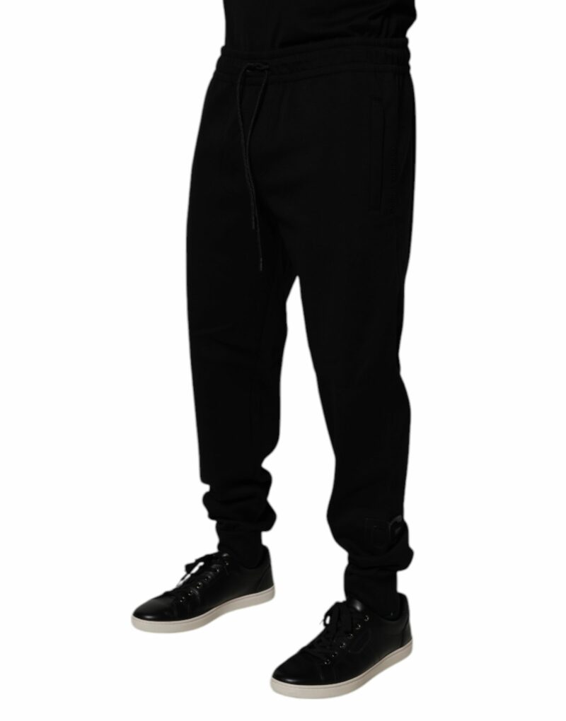 Dolce & Gabbana Black Cotton Blend Jogger Sweatpants Pants - Image 3