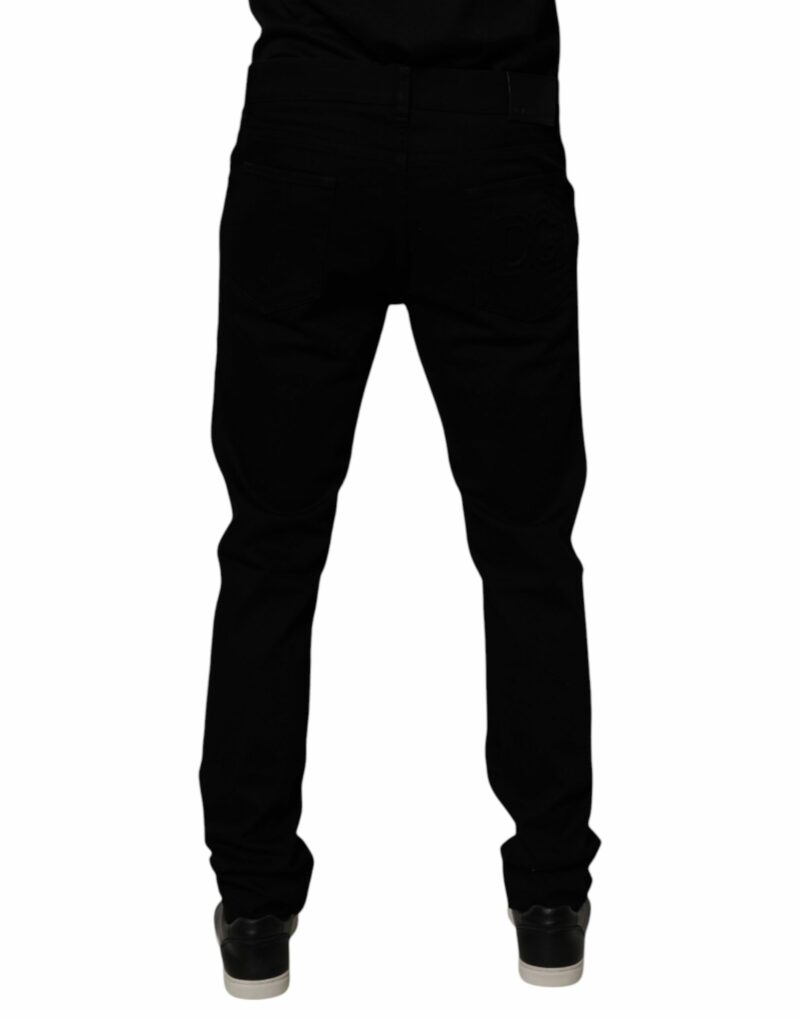 Dolce & Gabbana Black Cotton Stretch Slim Fit Men Denim Jeans - Image 4
