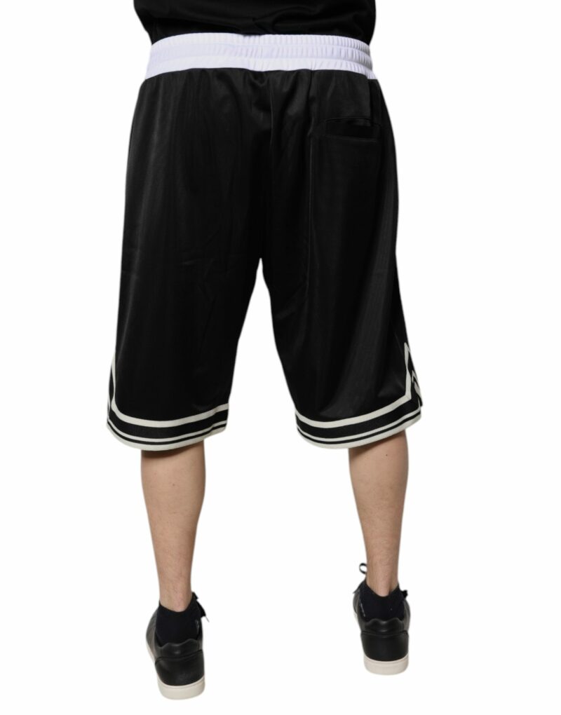 Dolce & Gabbana Black White Men Bermuda Sweatshorts Shorts - Image 4