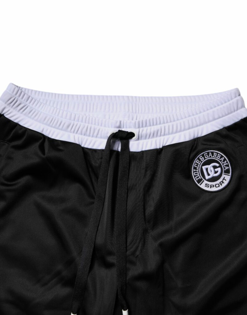 Dolce & Gabbana Black White Men Bermuda Sweatshorts Shorts - Image 5