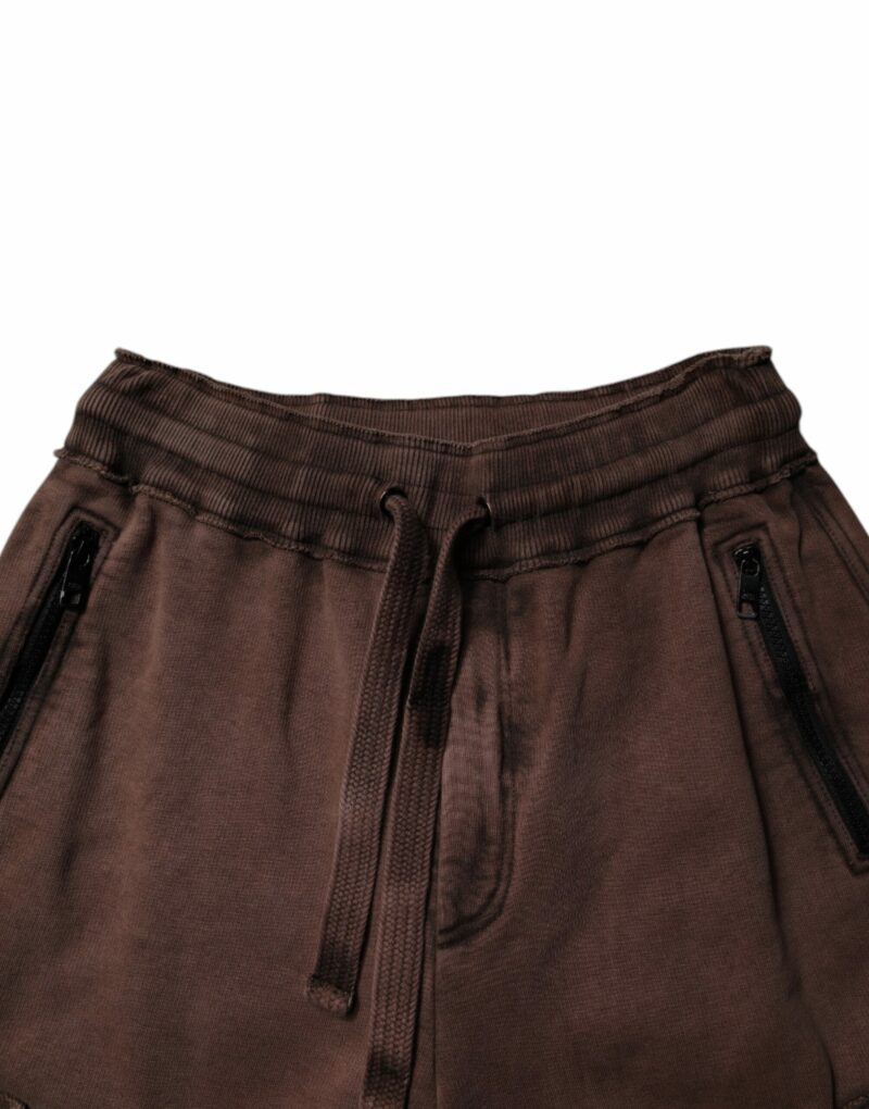 Dolce & Gabbana Brown Cotton Cargo Bermuda Sweatshorts Shorts - Image 5