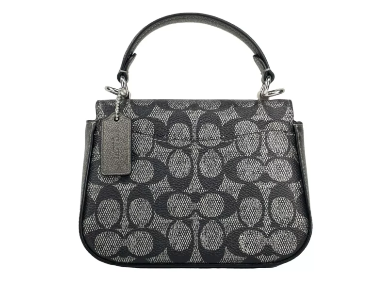 COACH Lysa Top Handle Bag Crossbody Gun Metal - Image 2