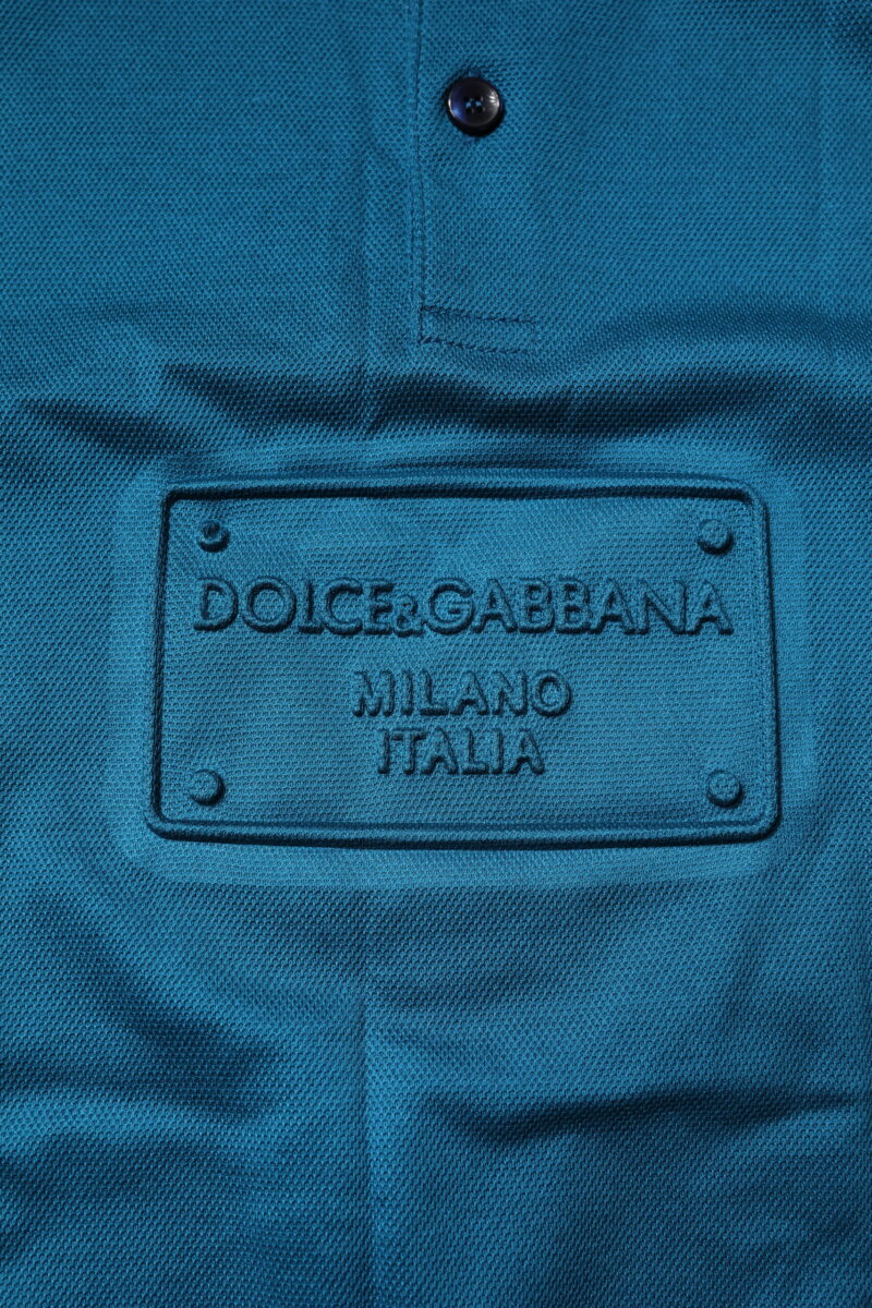 Dolce & Gabbana Blue Logo Cotton Men Polo Shirt T-shirt - Image 7