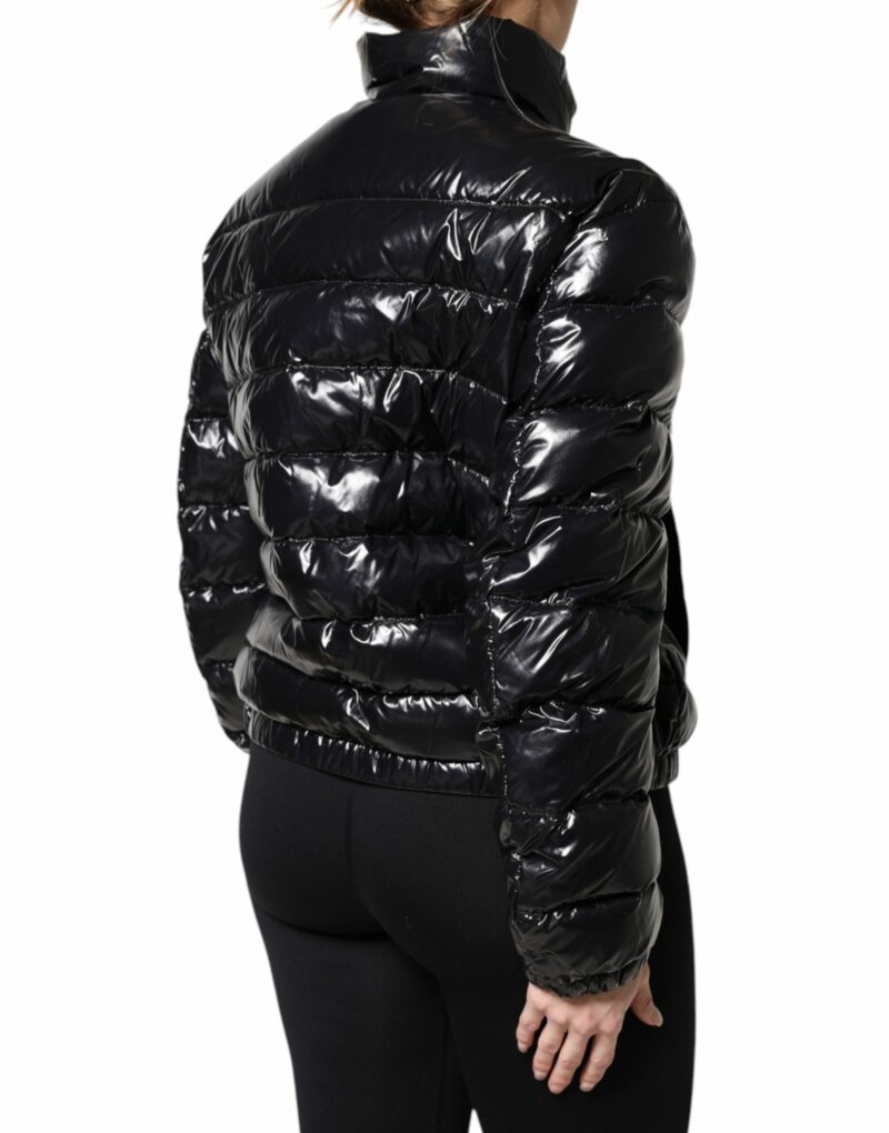 Dolce & Gabbana Black Logo Plaque Full Zip Puffer Jacket - Image 5