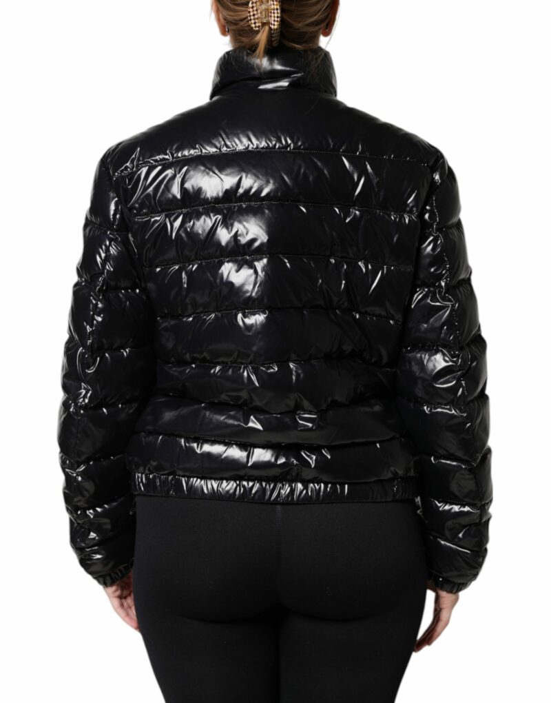 Dolce & Gabbana Black Logo Plaque Full Zip Puffer Jacket - Image 4