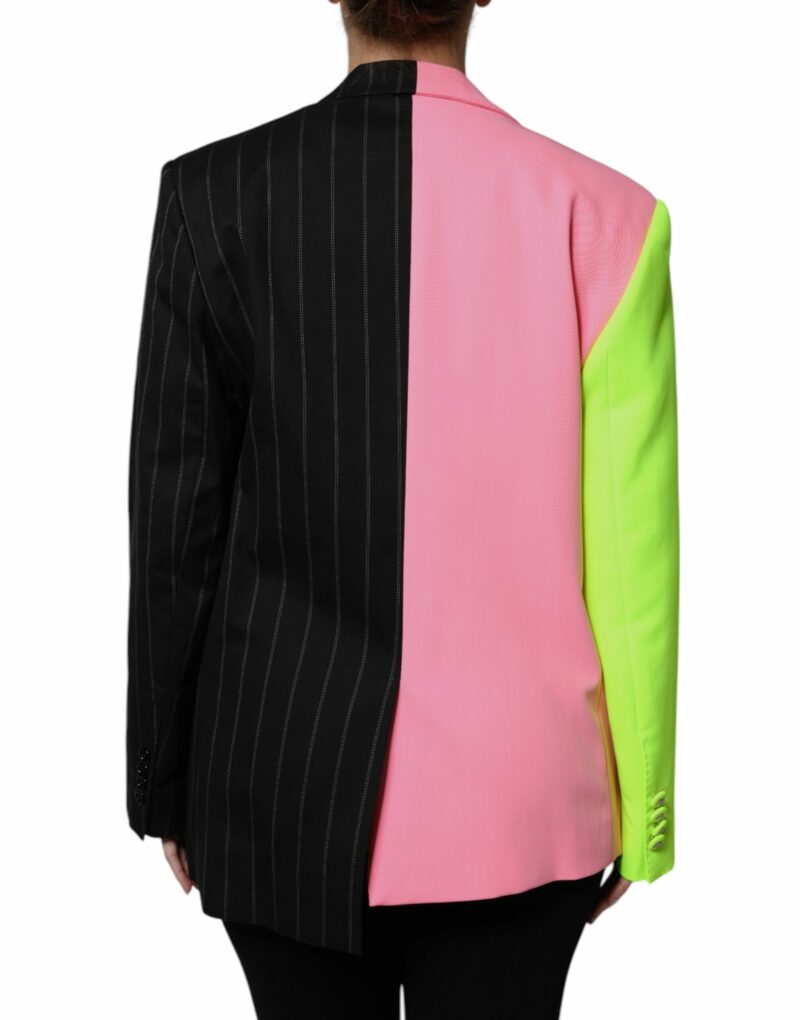 Dolce & Gabbana Multicolor Patchwork Embellished Coat Jacket - Image 2
