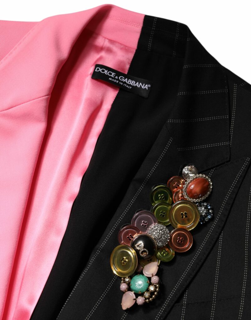 Dolce & Gabbana Multicolor Patchwork Embellished Coat Jacket - Image 6