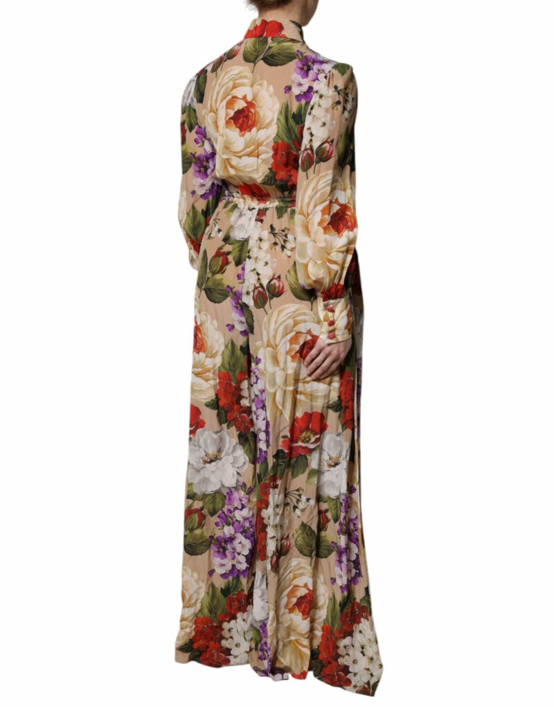Dolce & Gabbana Multicolor Floral Wide Leg Jumpsuit Dress - Image 5