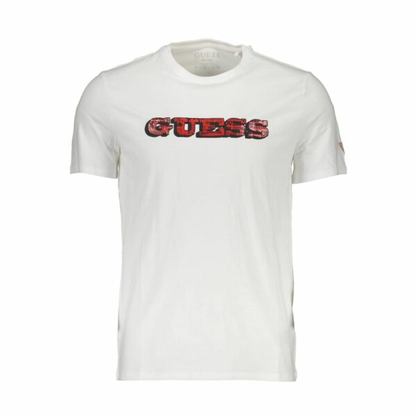 Guess Jeans White Cotton Men T-Shirt
