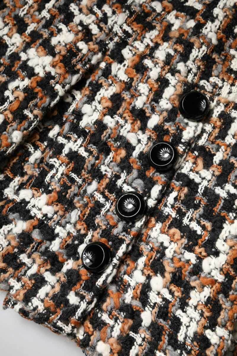 Dolce & Gabbana Multicolor High Waist Tartan Tweed Mini Skirt - Image 7
